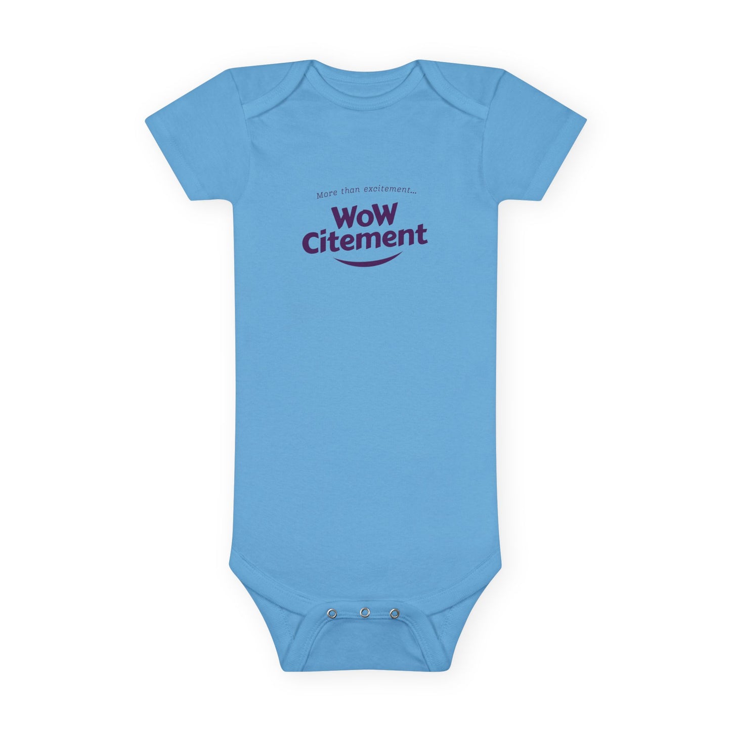 Baby Short Sleeve Onesie with Wowcitement design - Cute Baby Gift, Funny Baby Bodysuit, Newborn Announcement Outfit, Birth Celebration Clothing, Baby Shower Gift