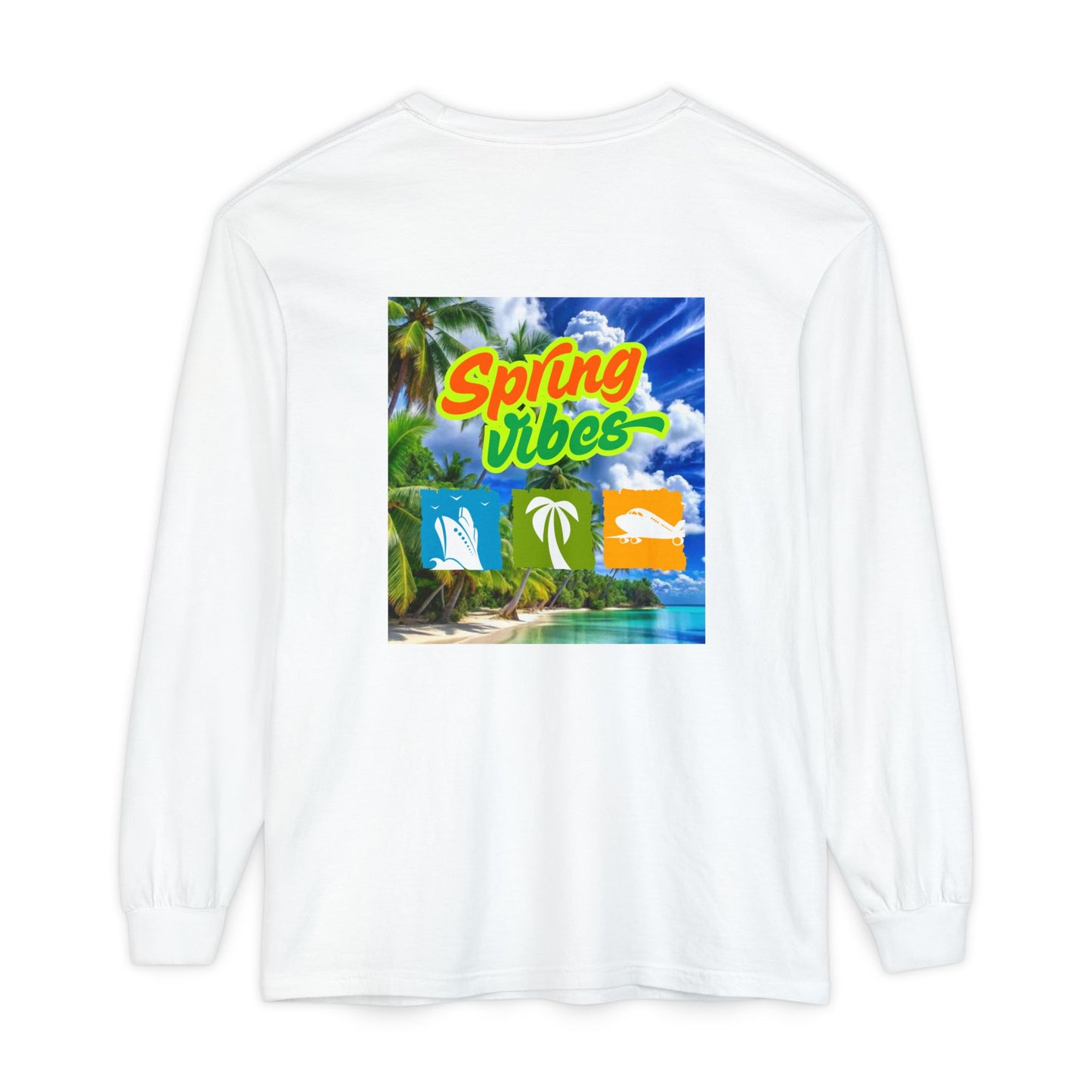 Spring Vibes Unisex Long Sleeve T-Shirt | Beachy Graphic Tee