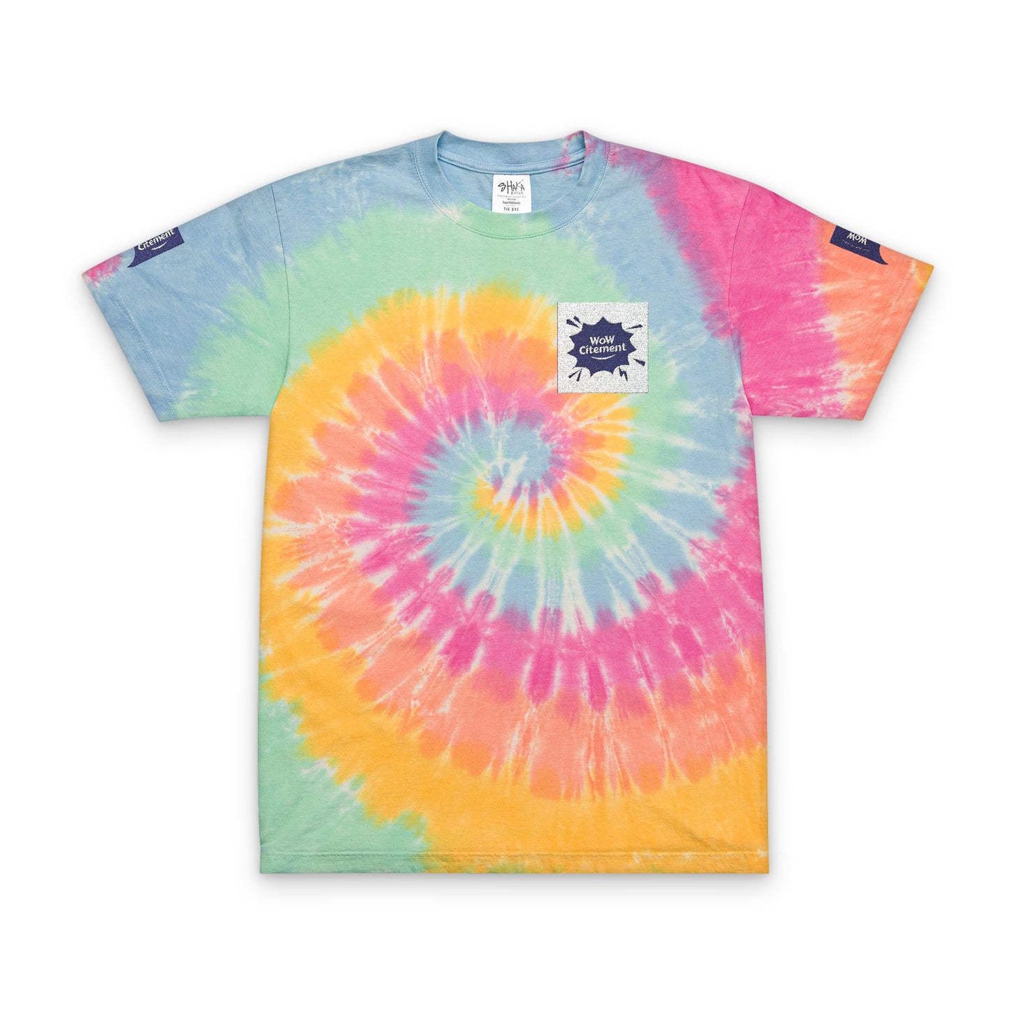 Oversized Tie-Dye T-Shirt (Embroidery) with Wowcitement