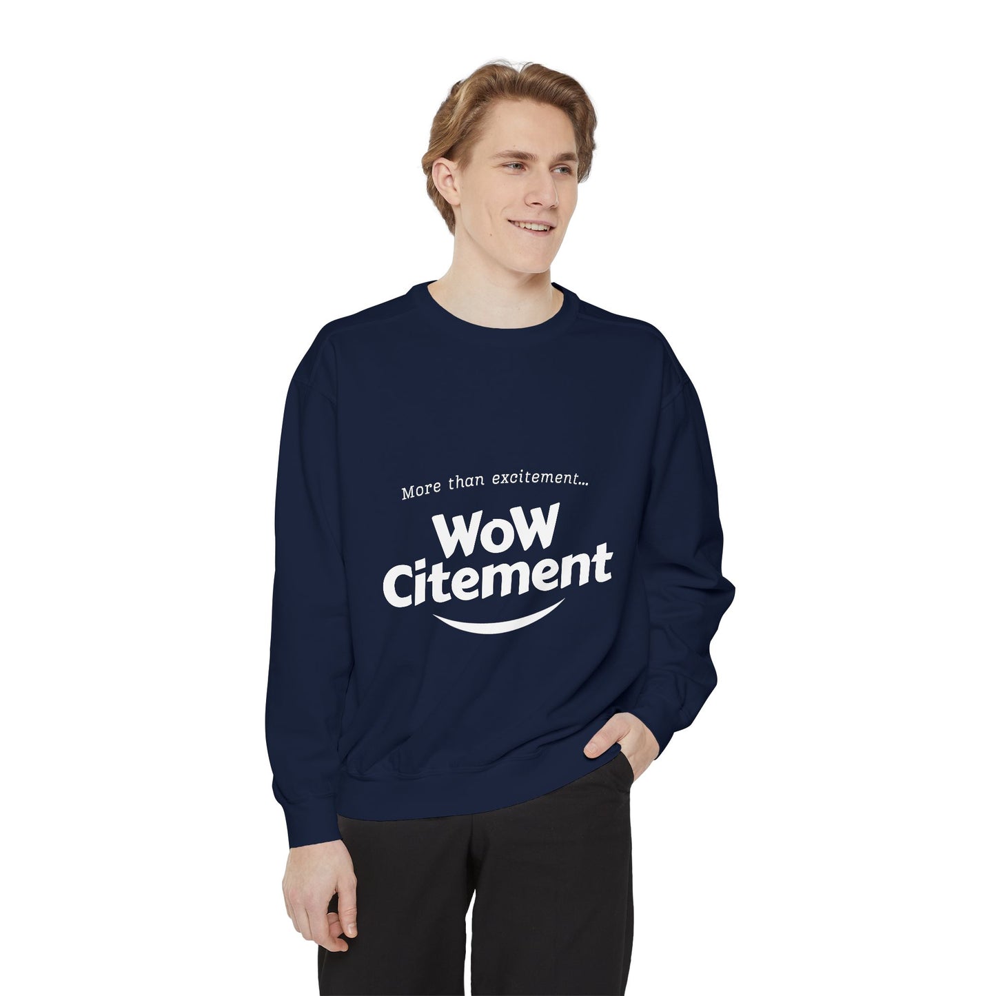 Summer Vibes Wowcitement Unisex Garment-Dyed Sweatshirt- Perfect for Beach Lovers and Summer Celebrations