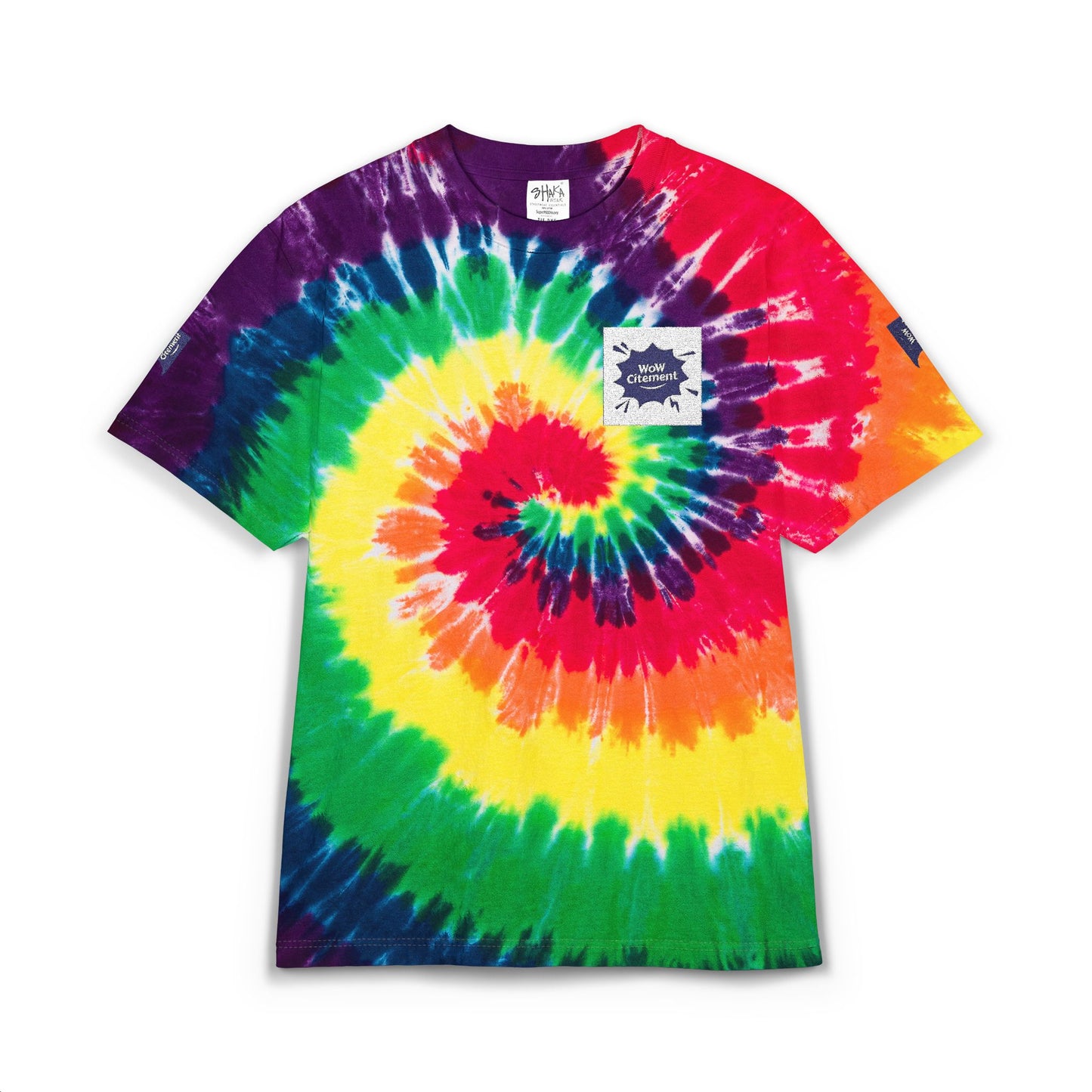 Oversized Tie-Dye T-Shirt (Embroidery) with Wowcitement