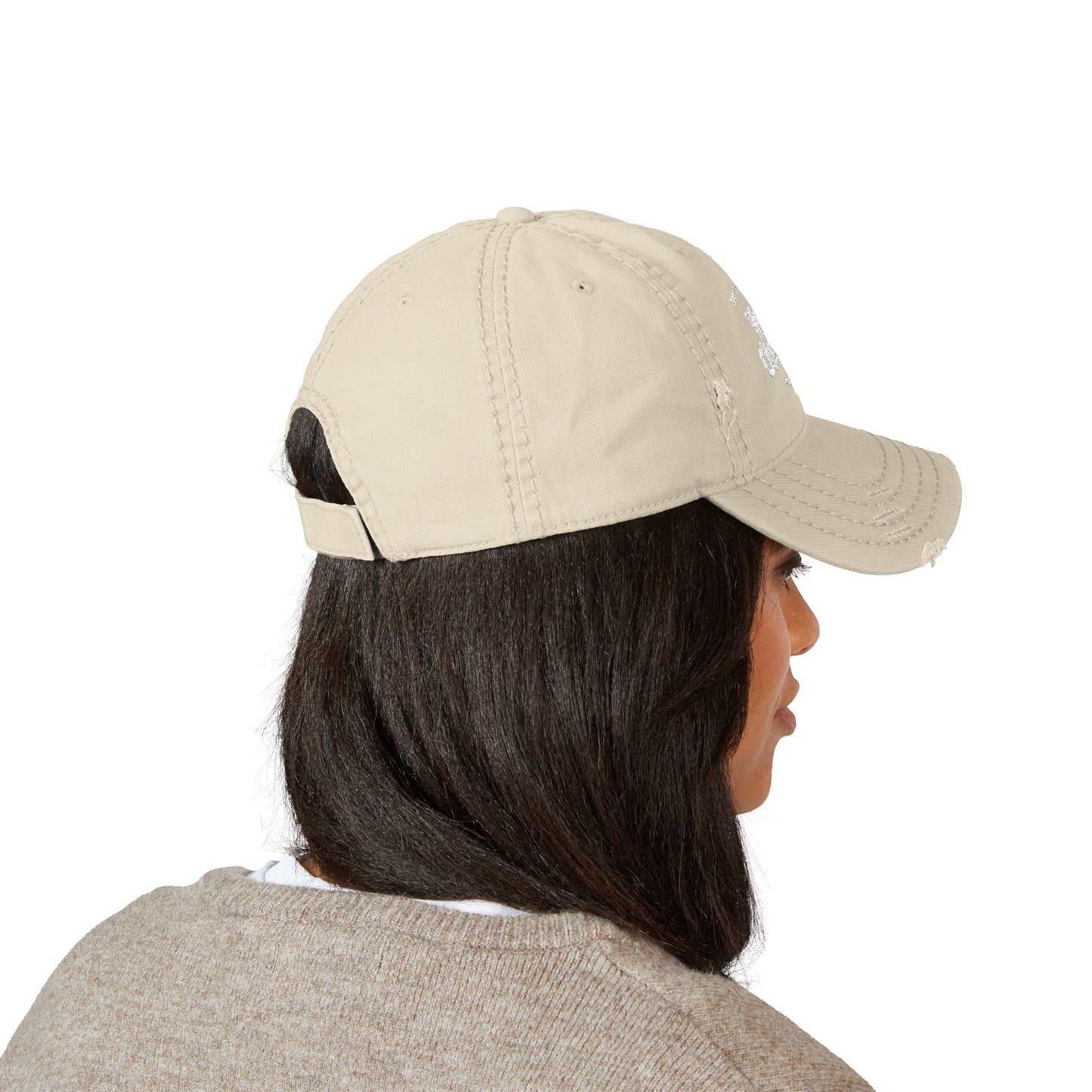 Distressed Dad Hat with WoW Citement Embroidery, Relaxed Cap for Comfy Style, Gift for Fathers Day, Casual Fashion Accessory
