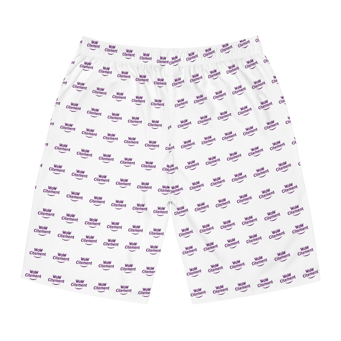 WoWcitement Men's Stylish Board Shorts Color White, Summer Swimwear, Beachwear, Casual Shorts for Men, Vacation Essentials
