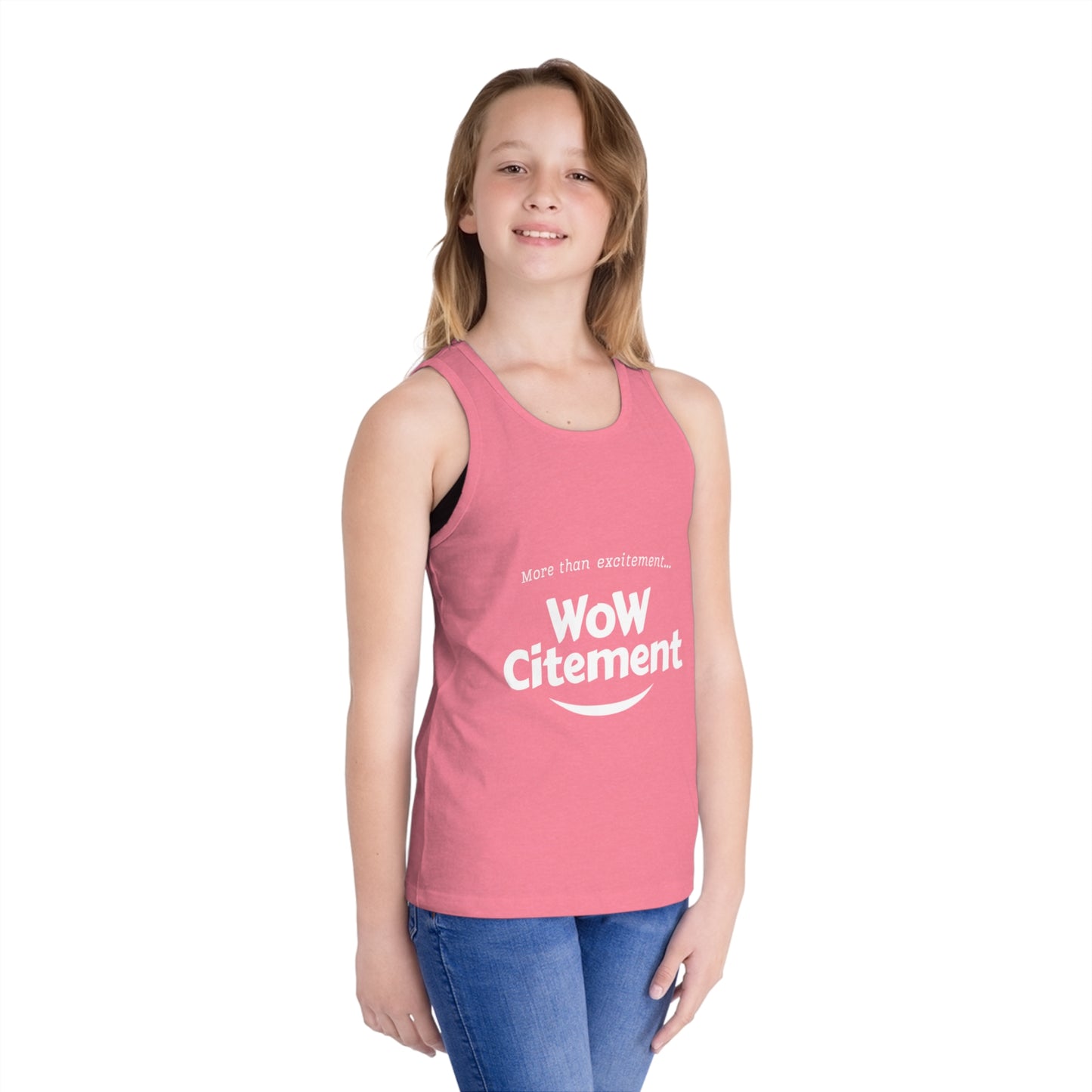 Wowcitement Kid's Jersey Tank Top - Fun Summer Tee, Birthday Gift, Playwear, Casual Outfit, Activewear for Kids