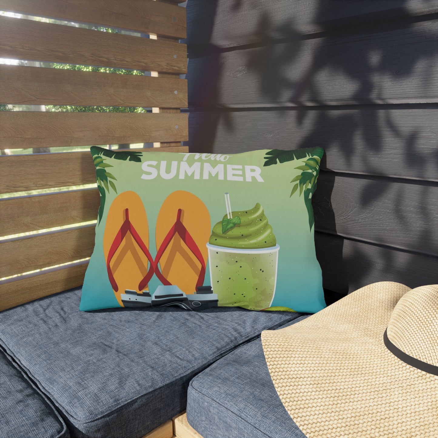 Summer Vibes Outdoor Pillows - Hello Summer Beach Decor