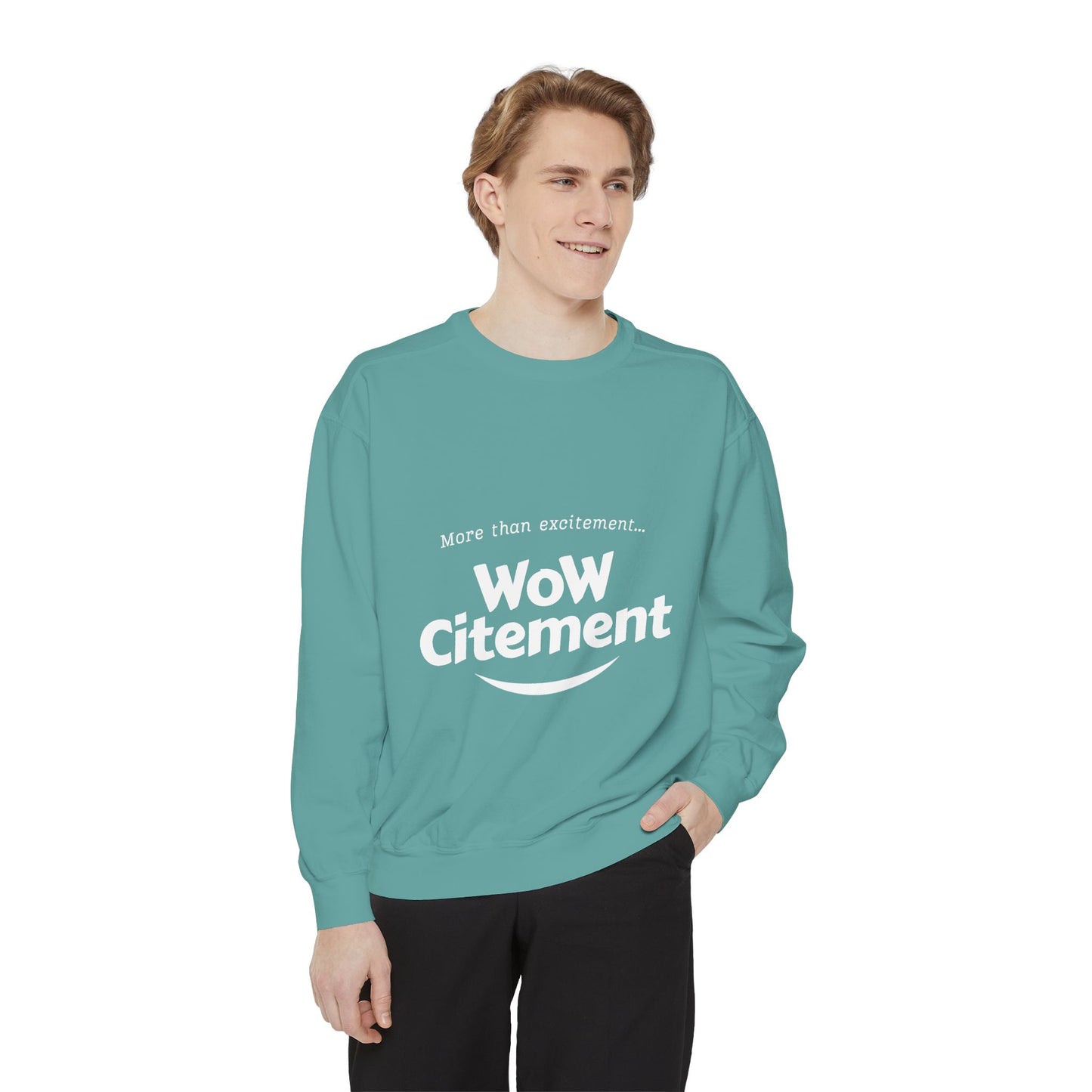 Summer Vibes Wowcitement Unisex Garment-Dyed Sweatshirt- Perfect for Beach Lovers and Summer Celebrations