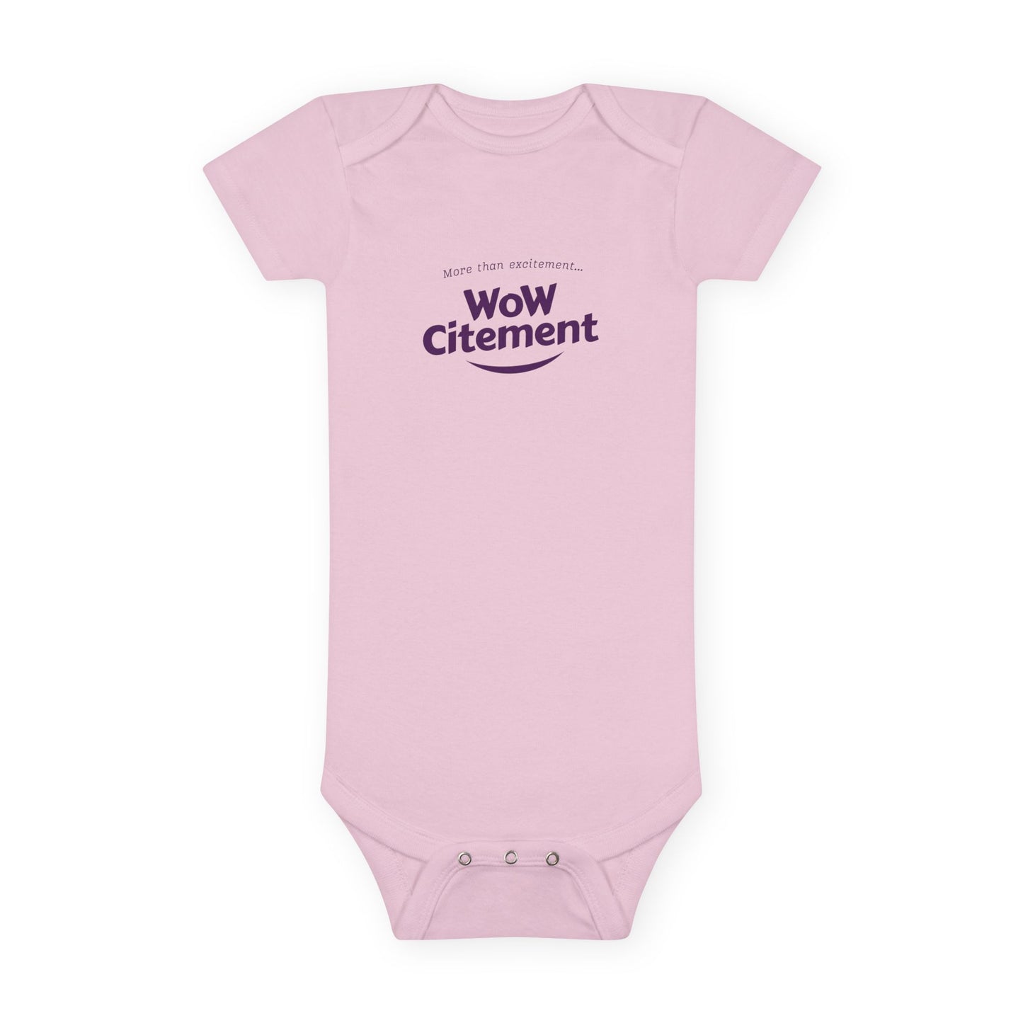 Baby Short Sleeve Onesie with Wowcitement design - Cute Baby Gift, Funny Baby Bodysuit, Newborn Announcement Outfit, Birth Celebration Clothing, Baby Shower Gift