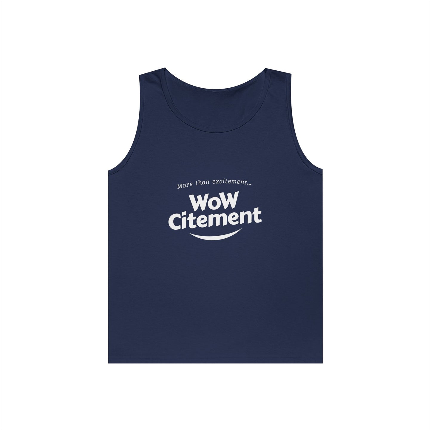 WoWcitement Unisex Cotton Tank Top - Fun Summer Wear, Gift for Friends, Motivational Apparel, Casual Day Out, Beach Wear, Workout Top