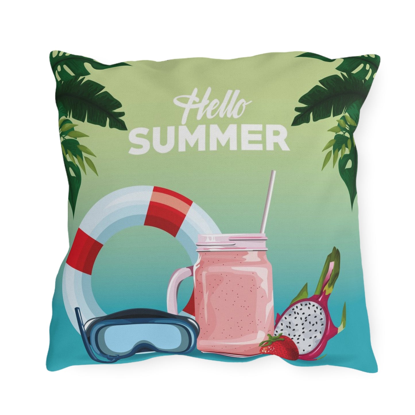Summer Vibes Outdoor Pillows - Hello Summer Beach Decor