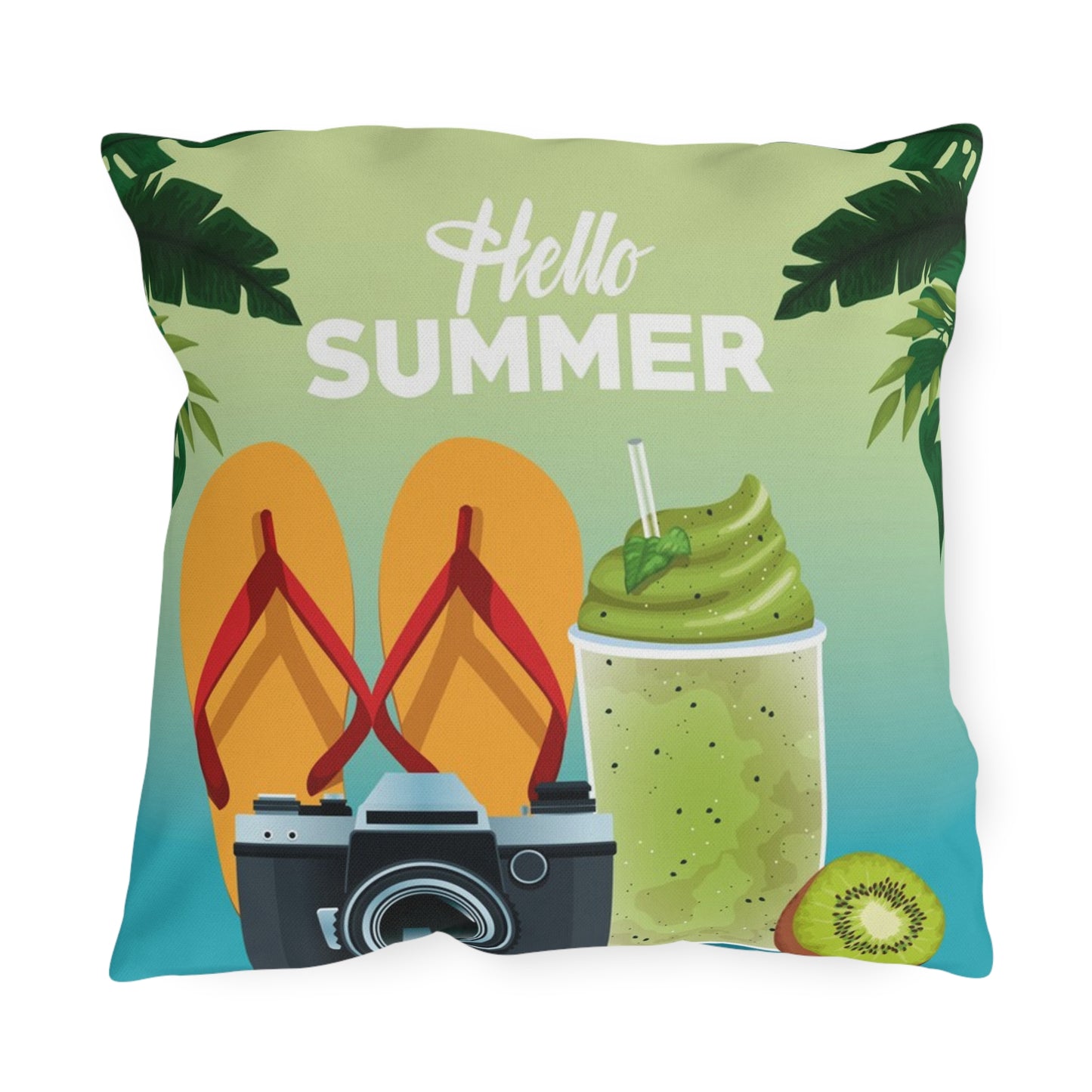 Summer Vibes Outdoor Pillows - Hello Summer Beach Decor