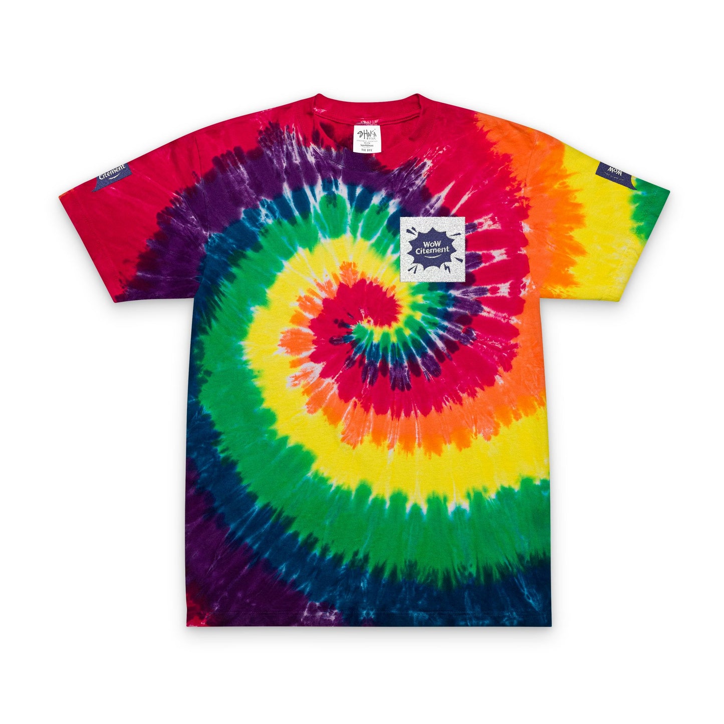 Oversized Tie-Dye T-Shirt (Embroidery) with Wowcitement