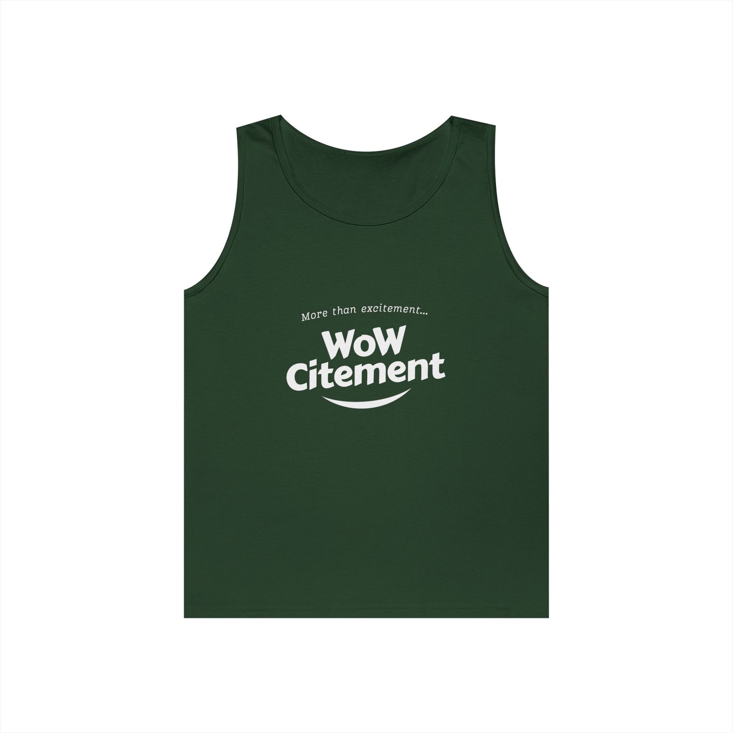 WoWcitement Unisex Cotton Tank Top - Fun Summer Wear, Gift for Friends, Motivational Apparel, Casual Day Out, Beach Wear, Workout Top