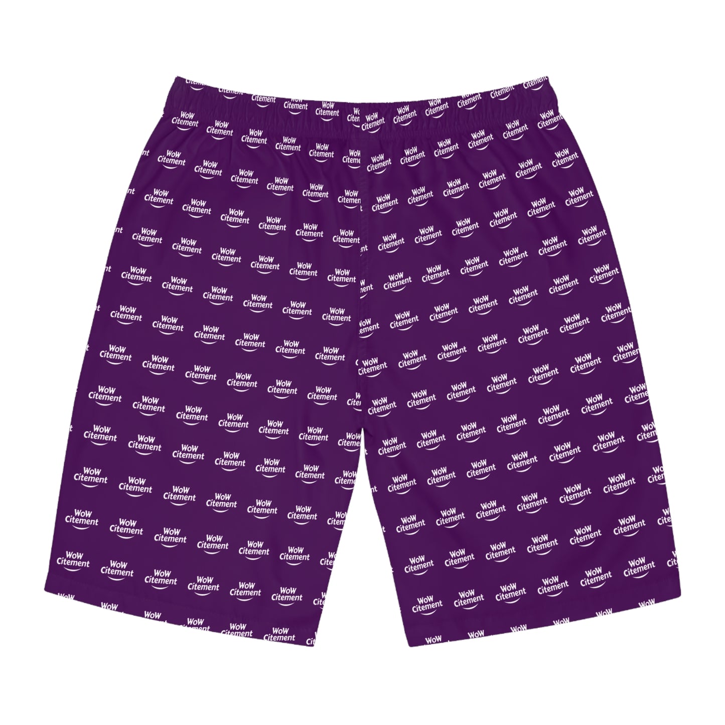 WoWcitement Men's Board Shorts - Color Purple Fun Summer Vibes, Perfect for Beach Trips, Pool Parties, Sports Activities, Casual Outings, AOP Design
