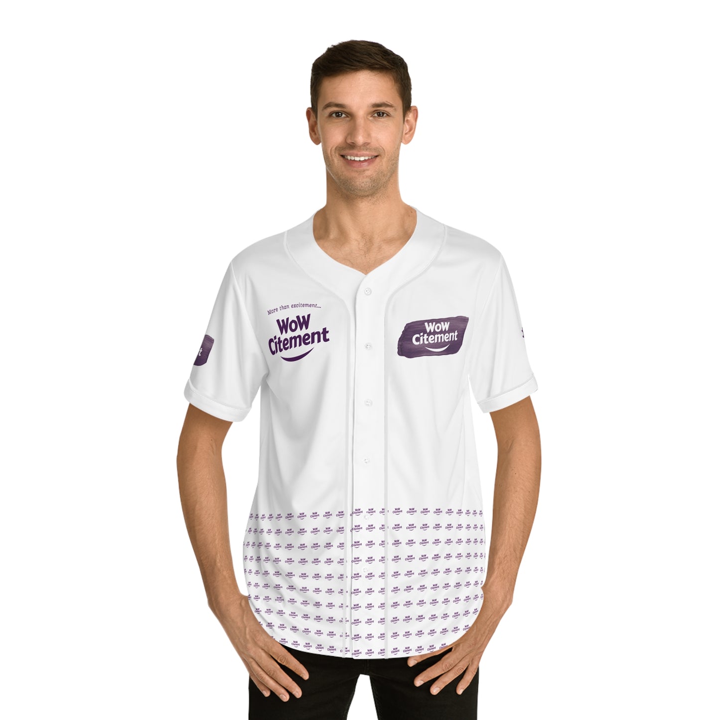 WoWcitement Men's Baseball Jersey - Fun Sportswear, Casual Team Apparel, Gift for Baseball Lovers, Perfect for Game Days, Stylish Sports Fan Gear