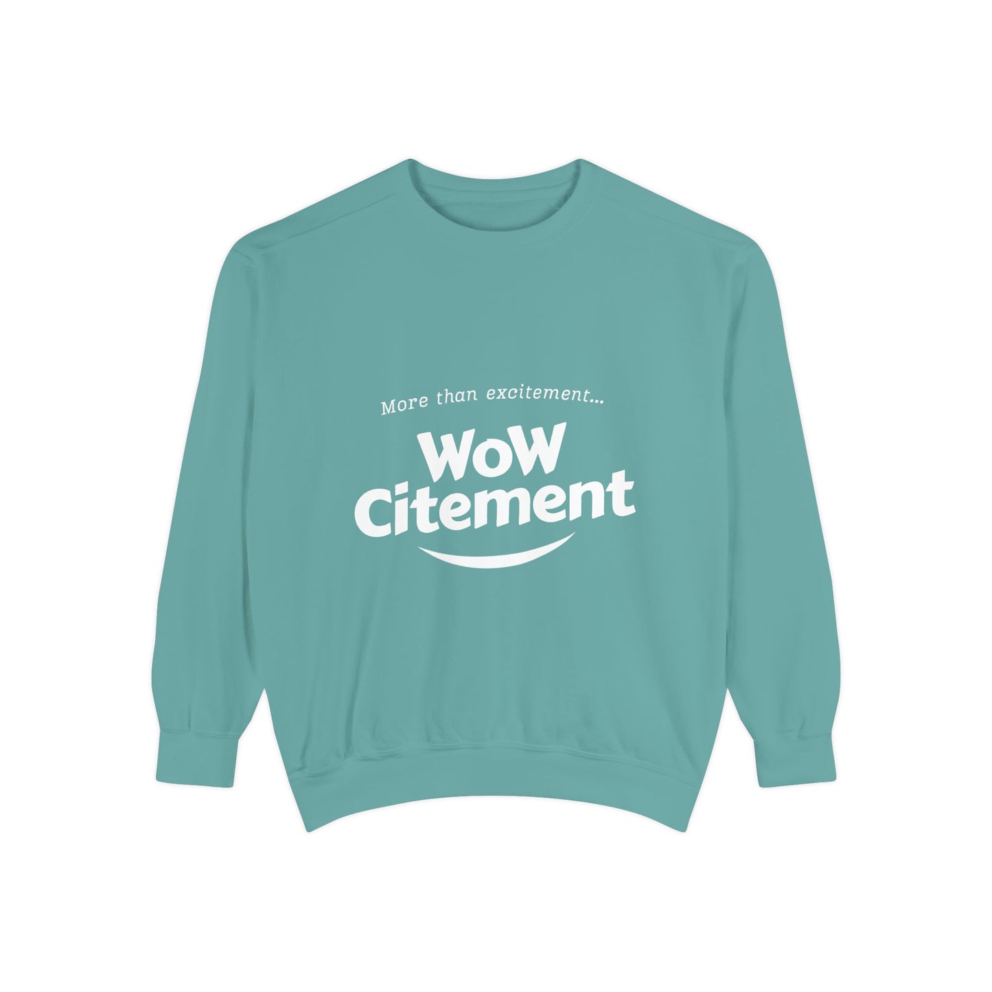 Summer Vibes Wowcitement Unisex Garment-Dyed Sweatshirt- Perfect for Beach Lovers and Summer Celebrations