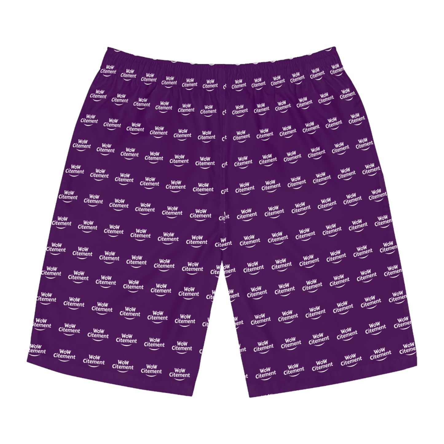 WoWcitement Men's Board Shorts - Color Purple Fun Summer Vibes, Perfect for Beach Trips, Pool Parties, Sports Activities, Casual Outings, AOP Design