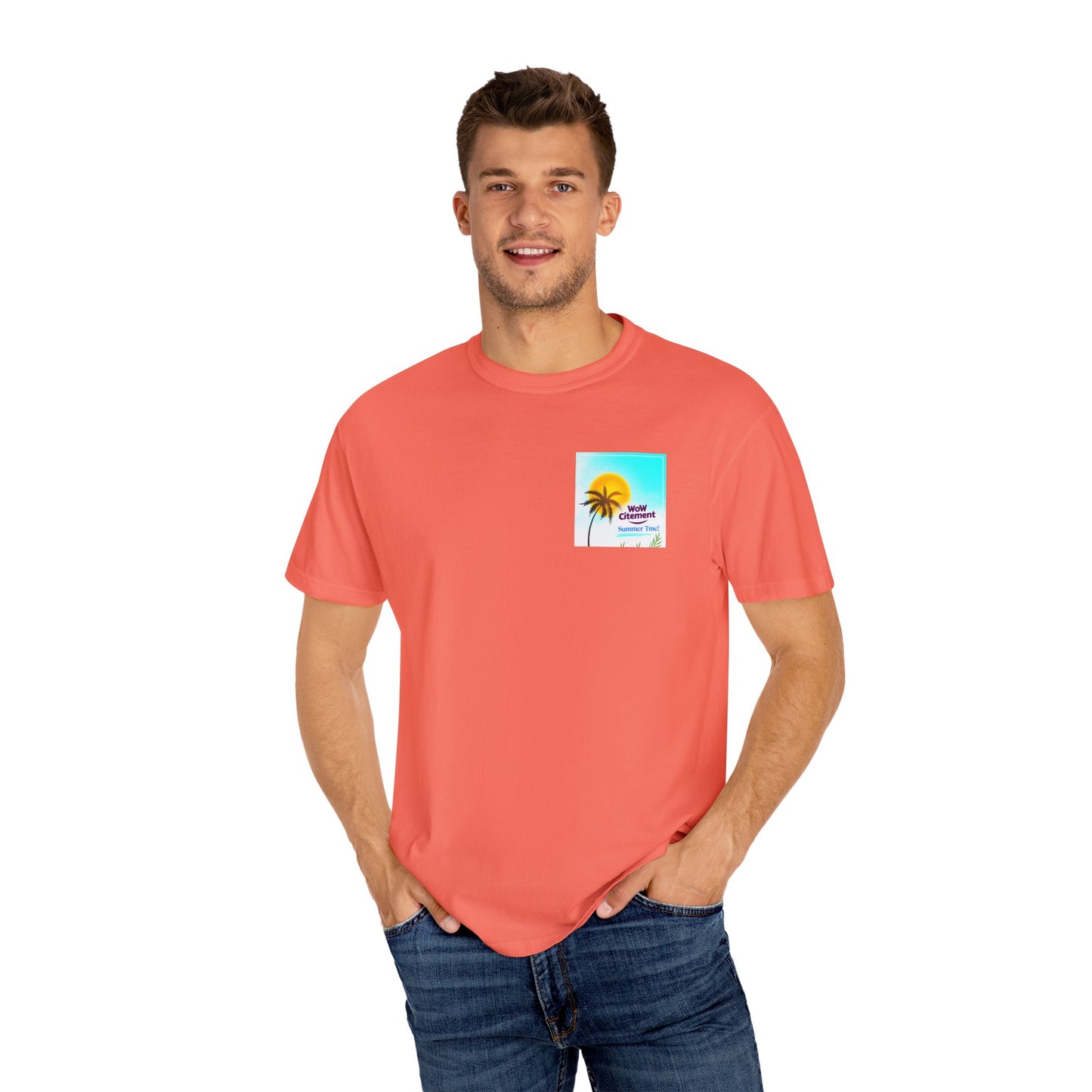 WOWcitement Summer Vibes T-Shirt, Relaxed Fit Tee, Beachwear, Vacation Shirt, Festival Apparel, Gift for Beach Lovers