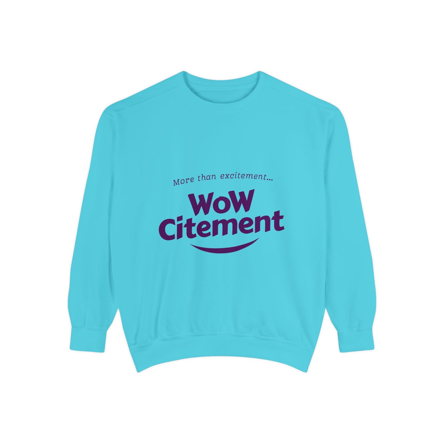 Summer Vibes Wowcitement Unisex Garment-Dyed Sweatshirt- Perfect for Beach Lovers and Summer Celebrations