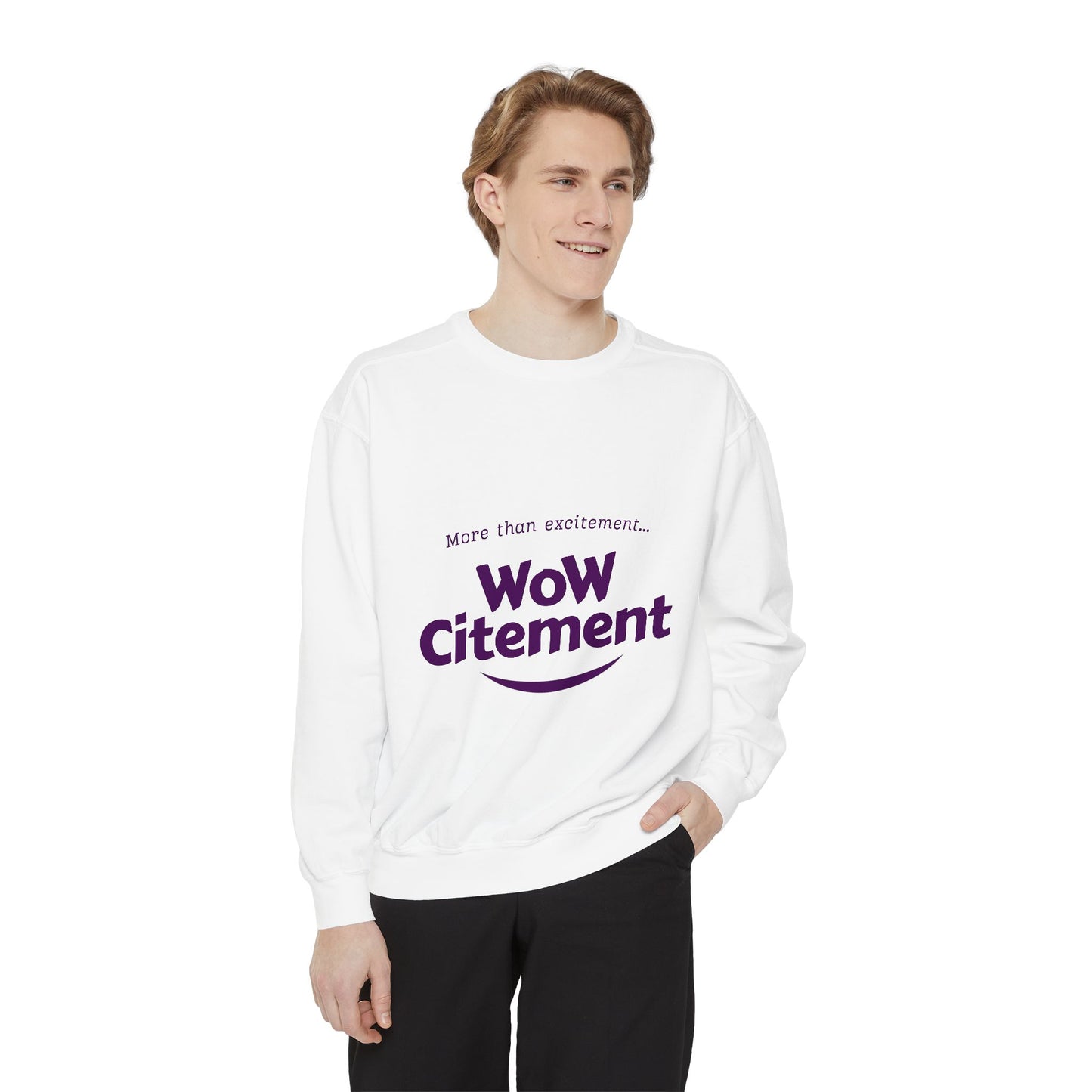 Summer Vibes Wowcitement Unisex Garment-Dyed Sweatshirt- Perfect for Beach Lovers and Summer Celebrations