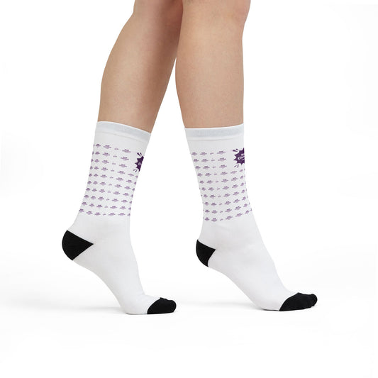 Wowcitement Patterned Crew Socks for Everyday Wear, Gift for Him/Her, Casual Fashion Addition, Unique Sock Gift, Sublimation Dress Socks