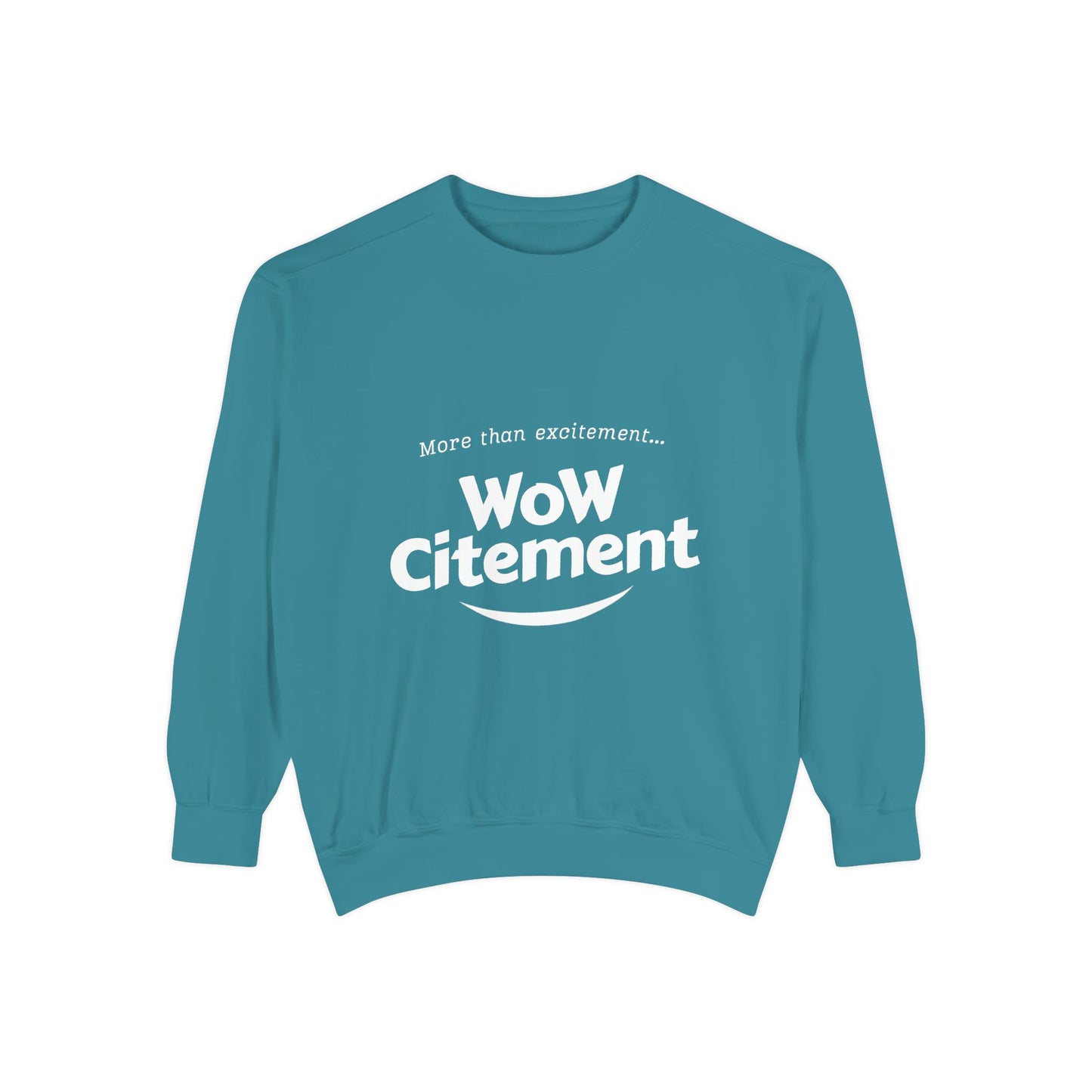 Summer Vibes Wowcitement Unisex Garment-Dyed Sweatshirt- Perfect for Beach Lovers and Summer Celebrations