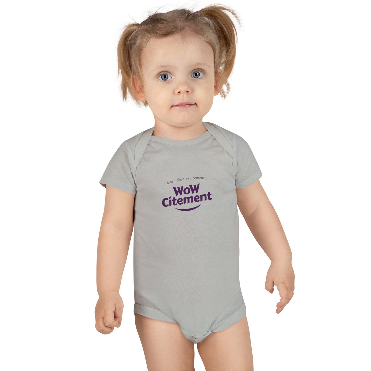 Baby Short Sleeve Onesie with Wowcitement design - Cute Baby Gift, Funny Baby Bodysuit, Newborn Announcement Outfit, Birth Celebration Clothing, Baby Shower Gift