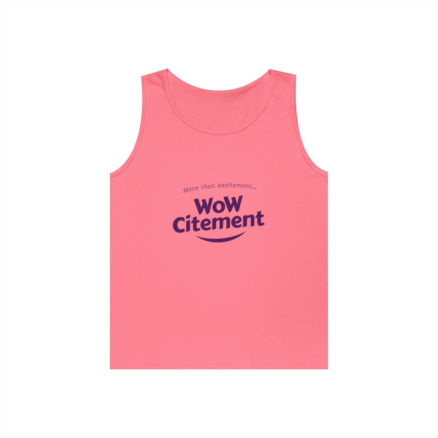 WoWcitement Unisex Cotton Tank Top - Fun Summer Wear, Gift for Friends, Motivational Apparel, Casual Day Out, Beach Wear, Workout Top