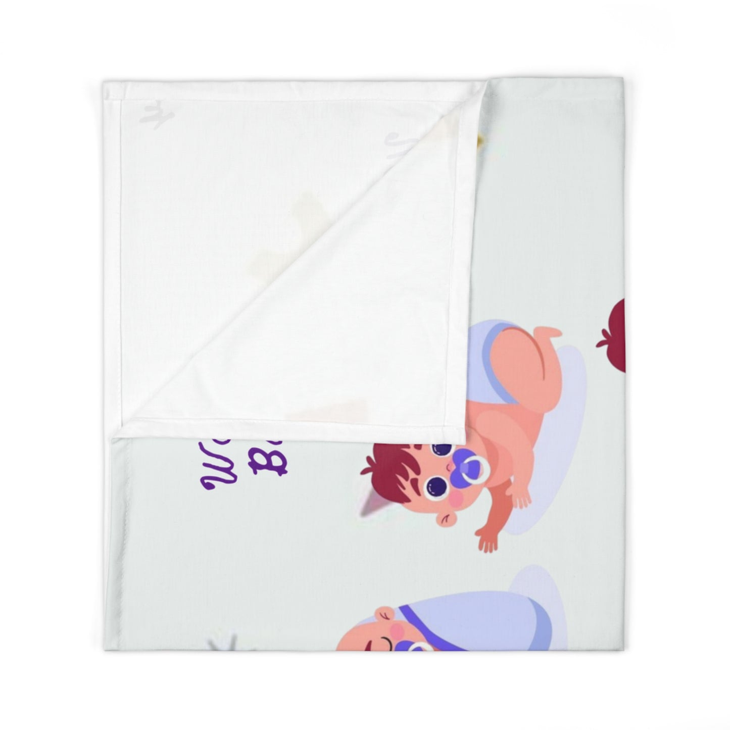 Baby Boy Swaddle Blanket - Adorable Wowcitement Design for Newborns and Baby Showers