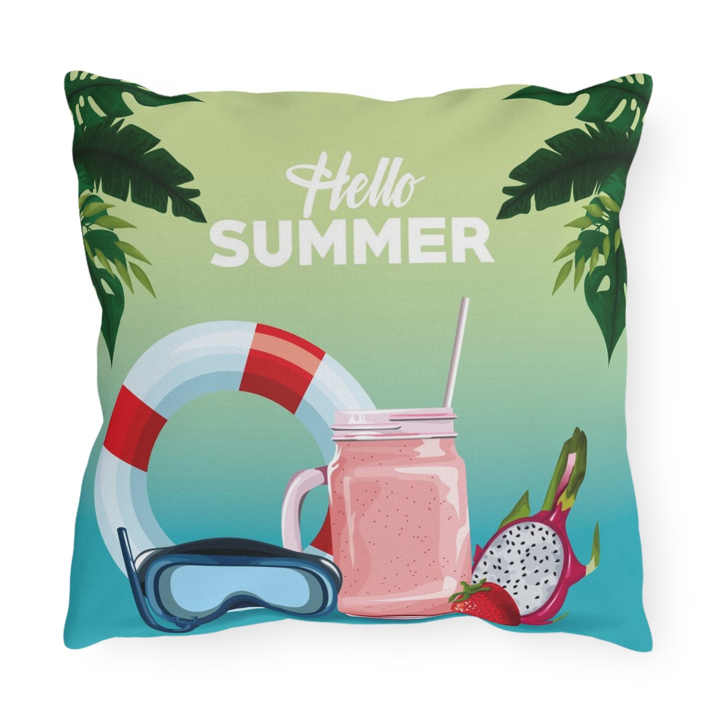 Summer Vibes Outdoor Pillows - Hello Summer Beach Decor
