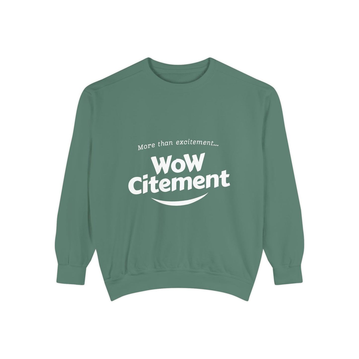 Summer Vibes Wowcitement Unisex Garment-Dyed Sweatshirt- Perfect for Beach Lovers and Summer Celebrations