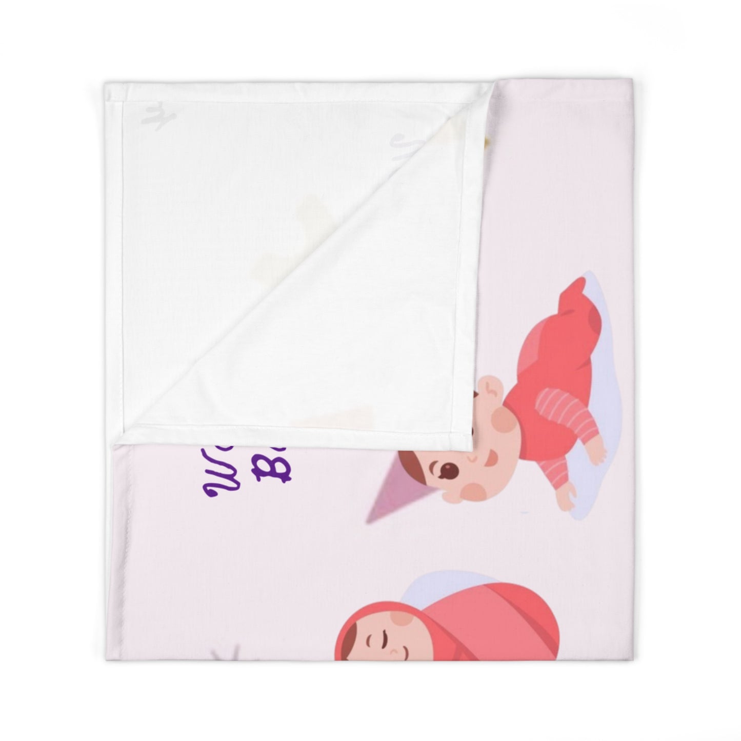 Baby Girl Swaddle Blanket - Adorable Wowcitement Design for Newborns and Baby Showers