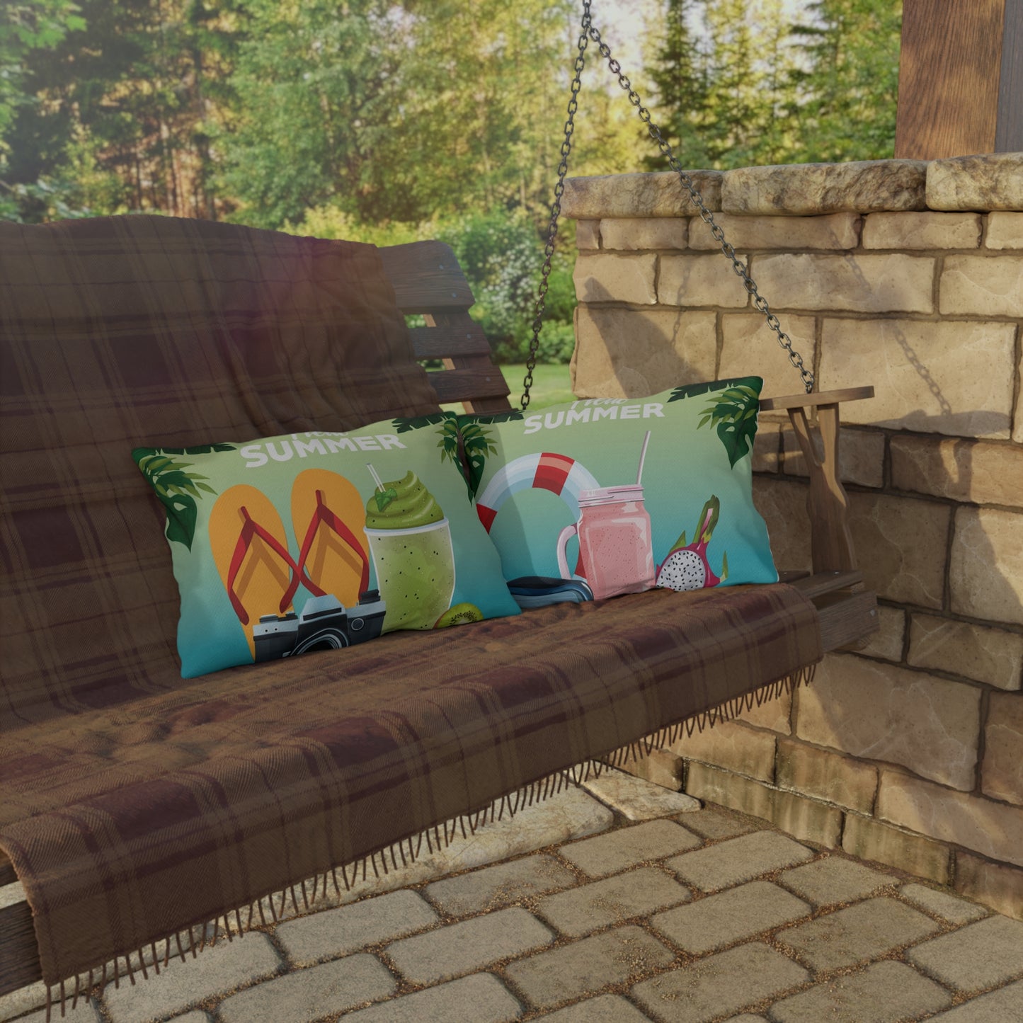 Summer Vibes Outdoor Pillows - Hello Summer Beach Decor