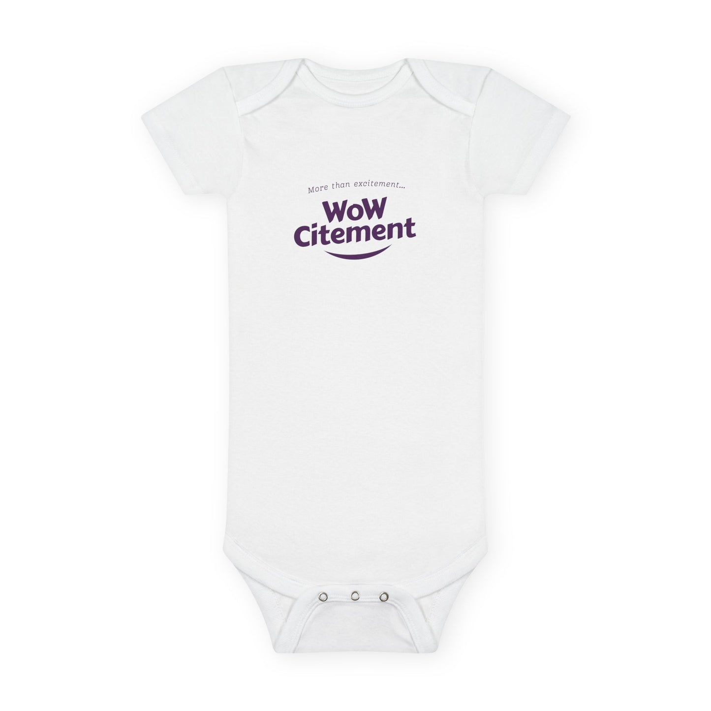 Baby Short Sleeve Onesie with Wowcitement design - Cute Baby Gift, Funny Baby Bodysuit, Newborn Announcement Outfit, Birth Celebration Clothing, Baby Shower Gift