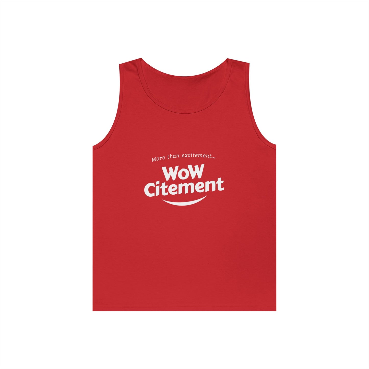 WoWcitement Unisex Cotton Tank Top - Fun Summer Wear, Gift for Friends, Motivational Apparel, Casual Day Out, Beach Wear, Workout Top