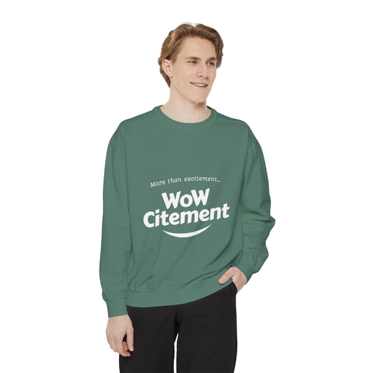 Summer Vibes Wowcitement Unisex Garment-Dyed Sweatshirt- Perfect for Beach Lovers and Summer Celebrations