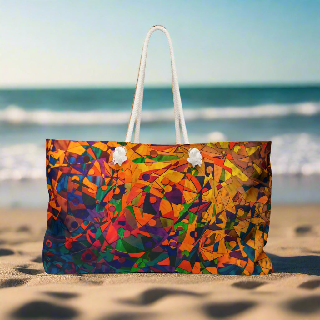 Vibrant Abstract Weekender Bag | Travel Tote for Adventurers