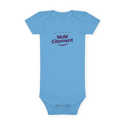 Baby Short Sleeve Onesie with Wowcitement design - Cute Baby Gift, Funny Baby Bodysuit, Newborn Announcement Outfit, Birth Celebration Clothing, Baby Shower Gift