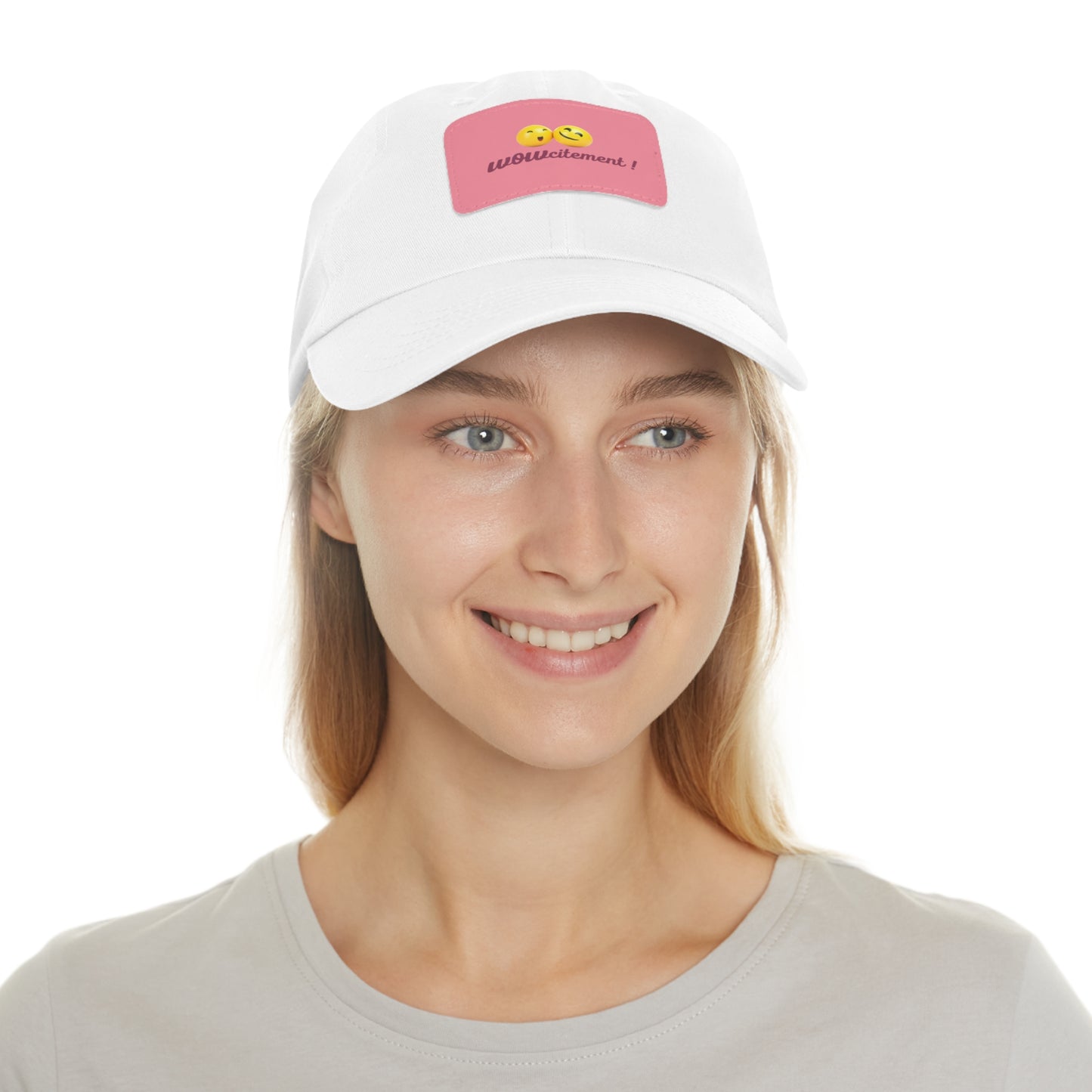 Wowcitement Dad Hat with Leather Patch (Rectangle)