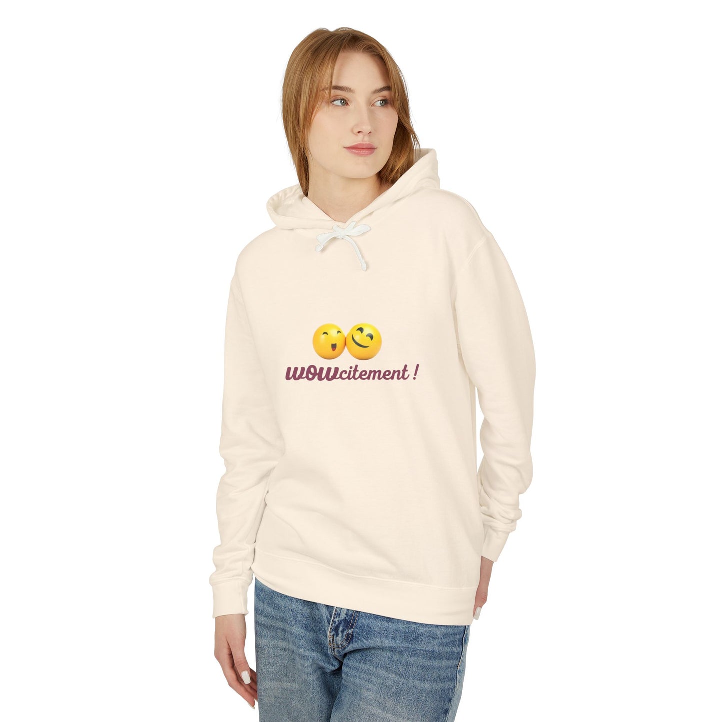 Wowcitement Unisex Lightweight Hooded Sweatshirt