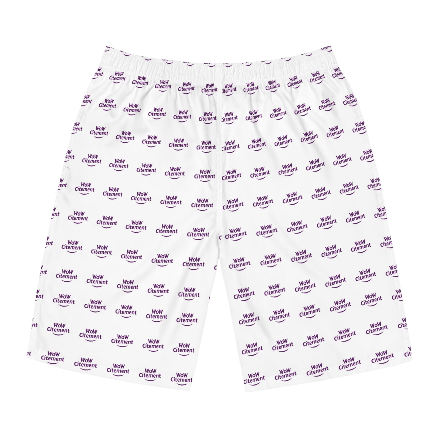 WoWcitement Men's Stylish Board Shorts Color White, Summer Swimwear, Beachwear, Casual Shorts for Men, Vacation Essentials