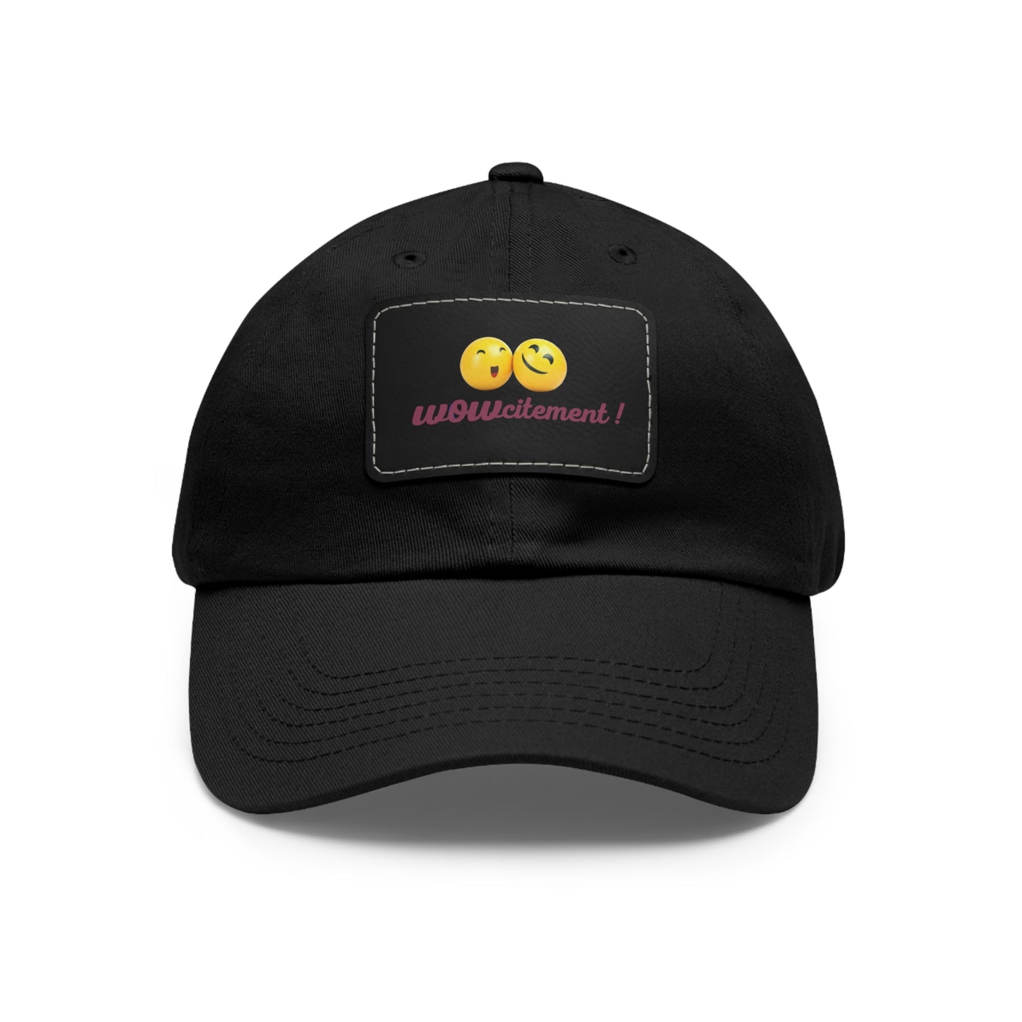 Wowcitement Dad Hat with Leather Patch (Rectangle)