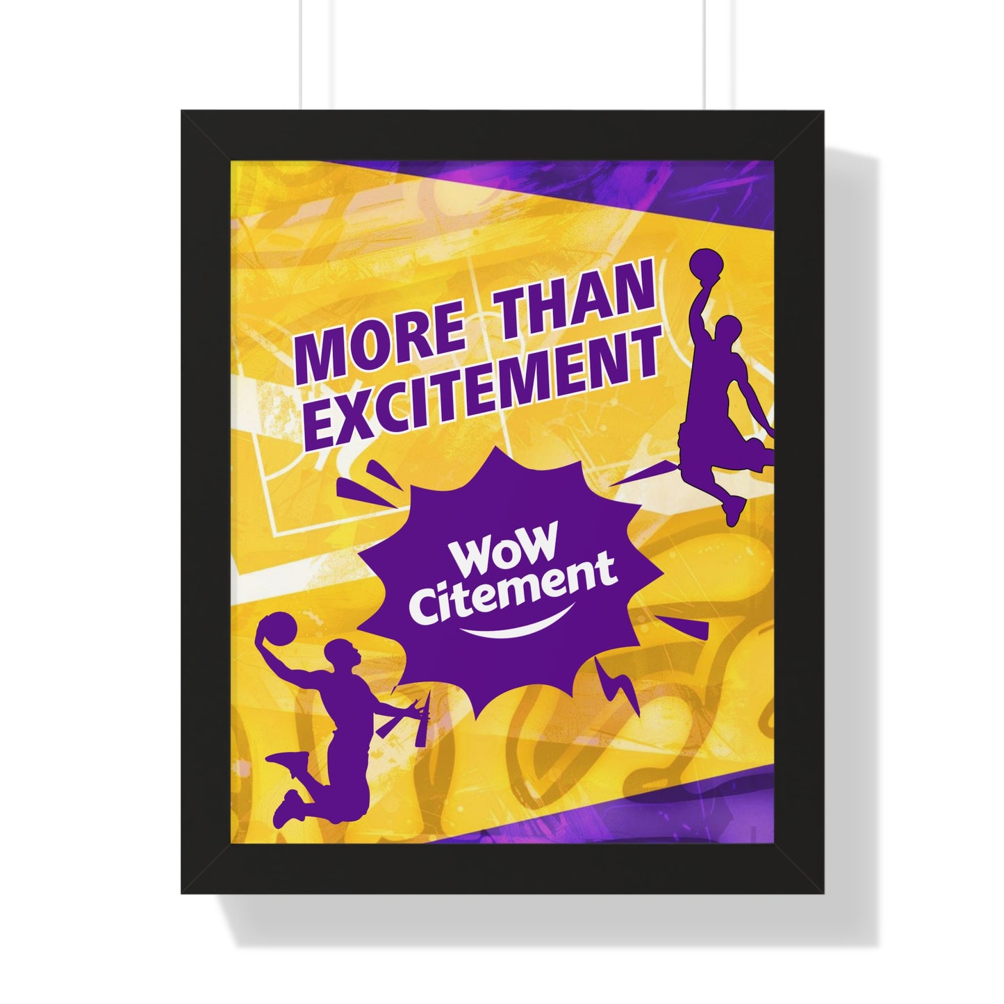 Vertical Poster  with Energetic Wowcitement Design - Perfect for Sports Lovers, Game Room Decor, or Gifts, Framed Vertical Poster, More Than Excitement, [...]
