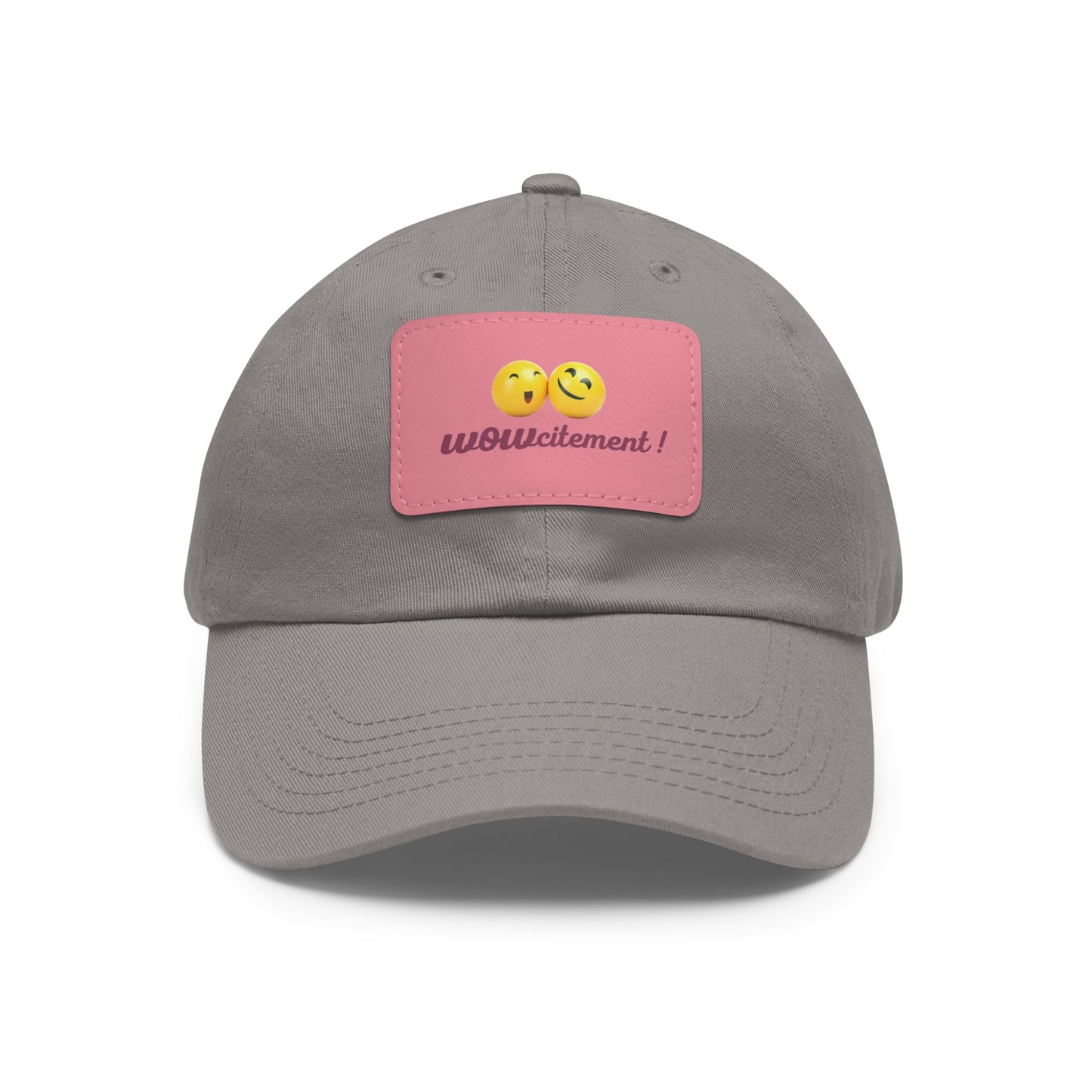 Wowcitement Dad Hat with Leather Patch (Rectangle)