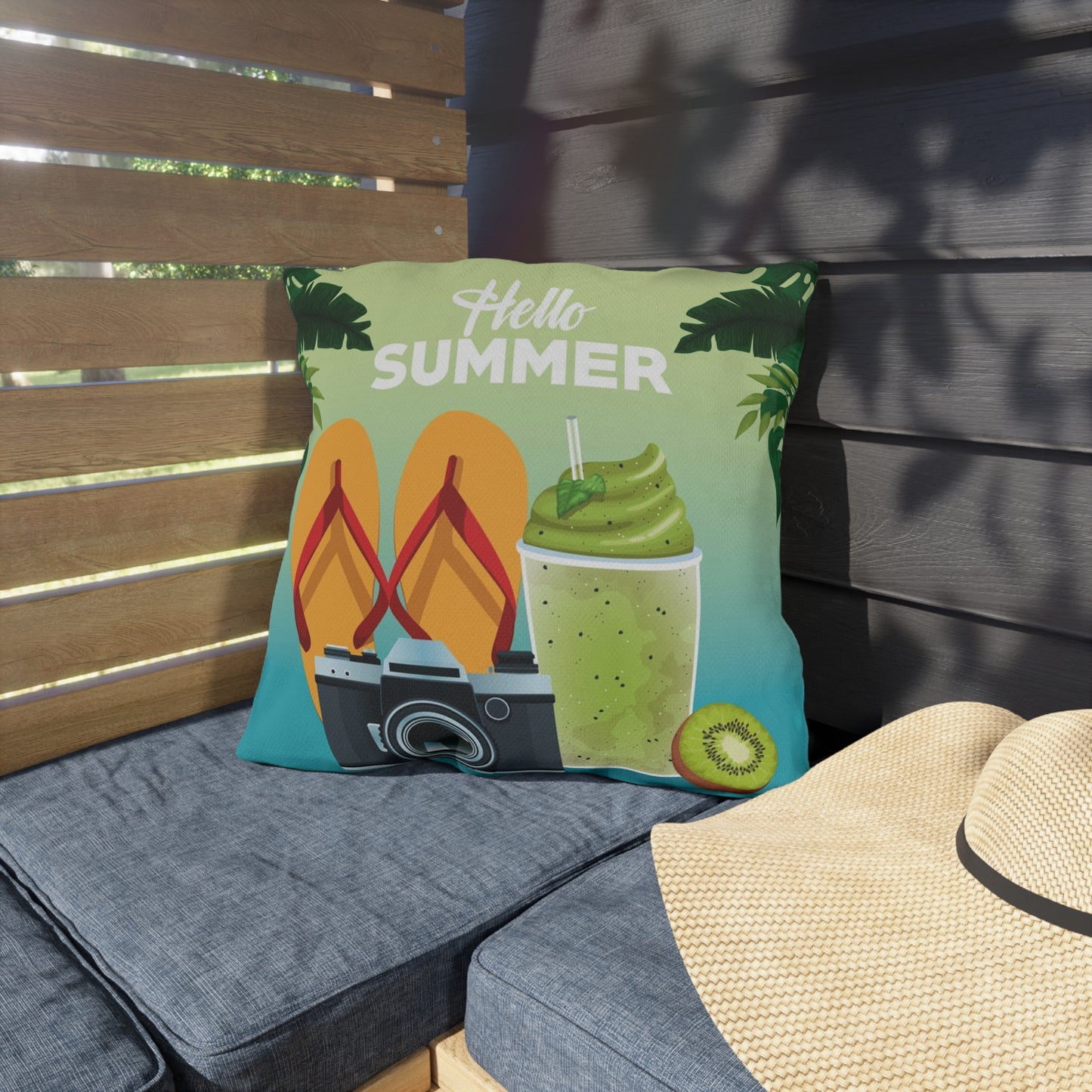 Summer Vibes Outdoor Pillows - Hello Summer Beach Decor