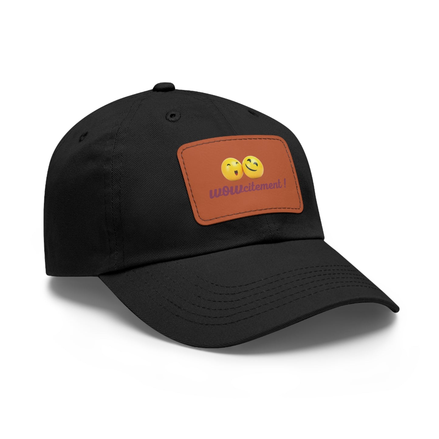 Wowcitement Dad Hat with Leather Patch (Rectangle)