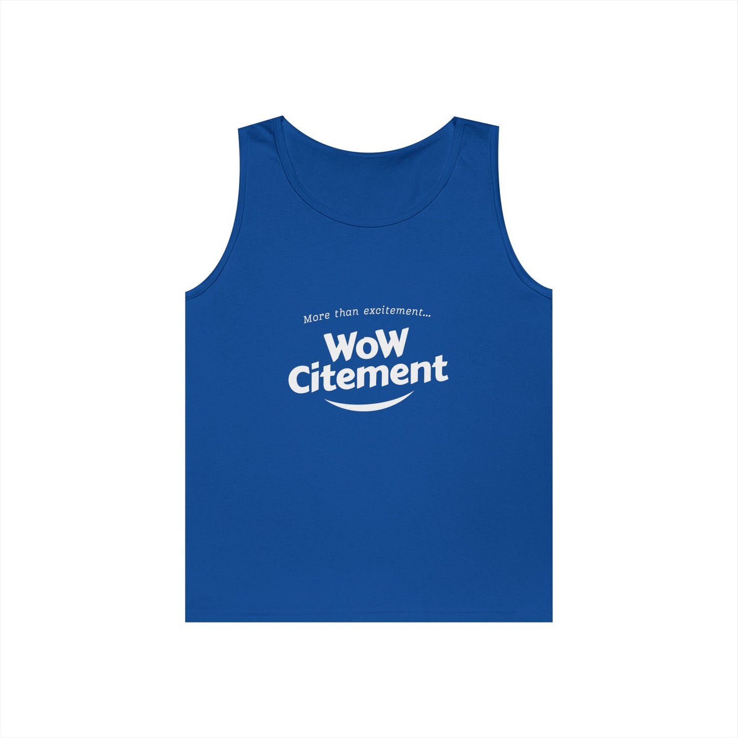 WoWcitement Unisex Cotton Tank Top - Fun Summer Wear, Gift for Friends, Motivational Apparel, Casual Day Out, Beach Wear, Workout Top