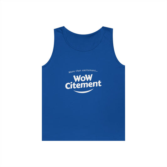 WoWcitement Unisex Cotton Tank Top - Fun Summer Wear, Gift for Friends, Motivational Apparel, Casual Day Out, Beach Wear, Workout Top