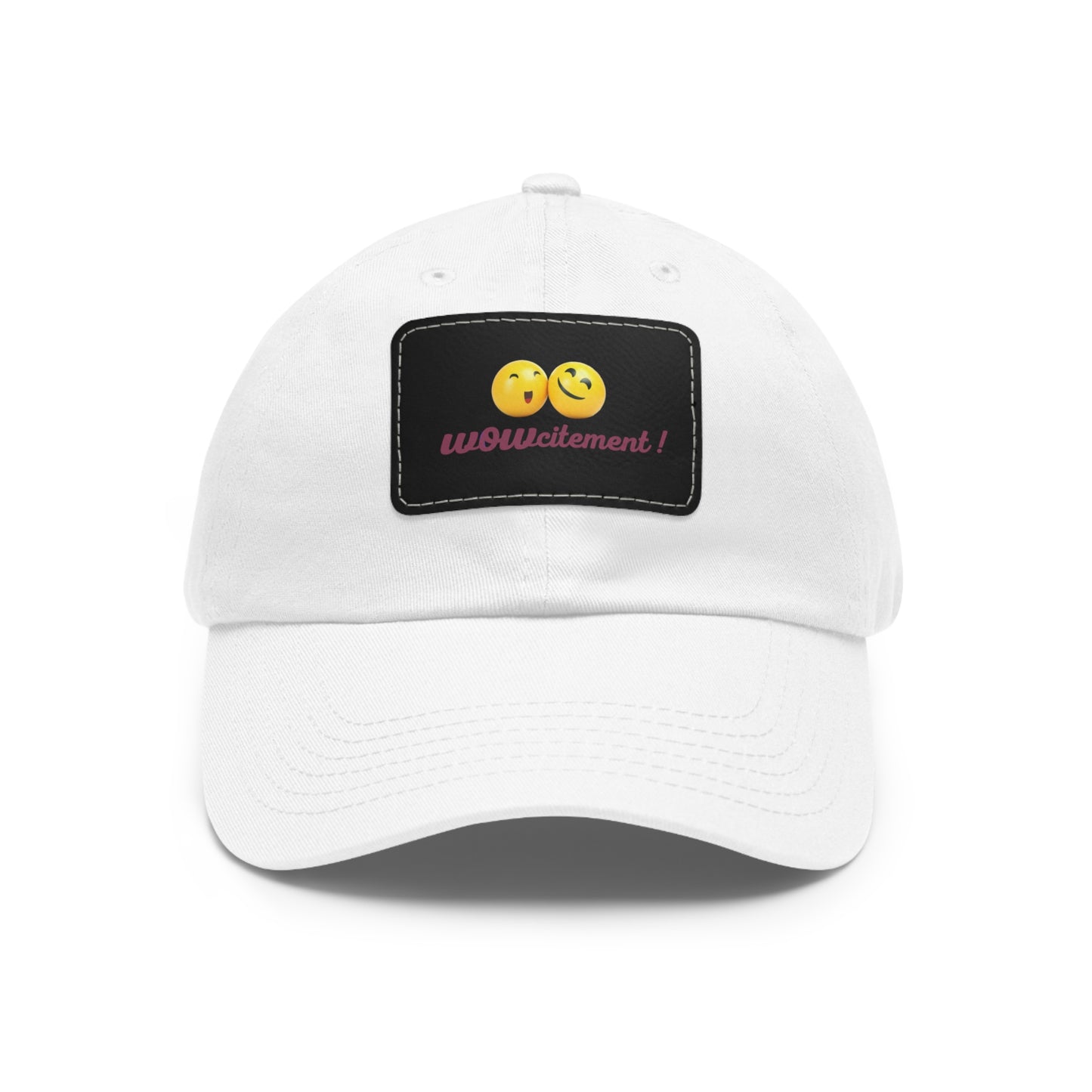 Wowcitement Dad Hat with Leather Patch (Rectangle)