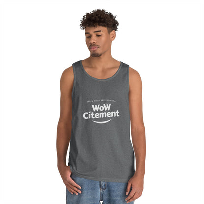 WoWcitement Unisex Cotton Tank Top - Fun Summer Wear, Gift for Friends, Motivational Apparel, Casual Day Out, Beach Wear, Workout Top