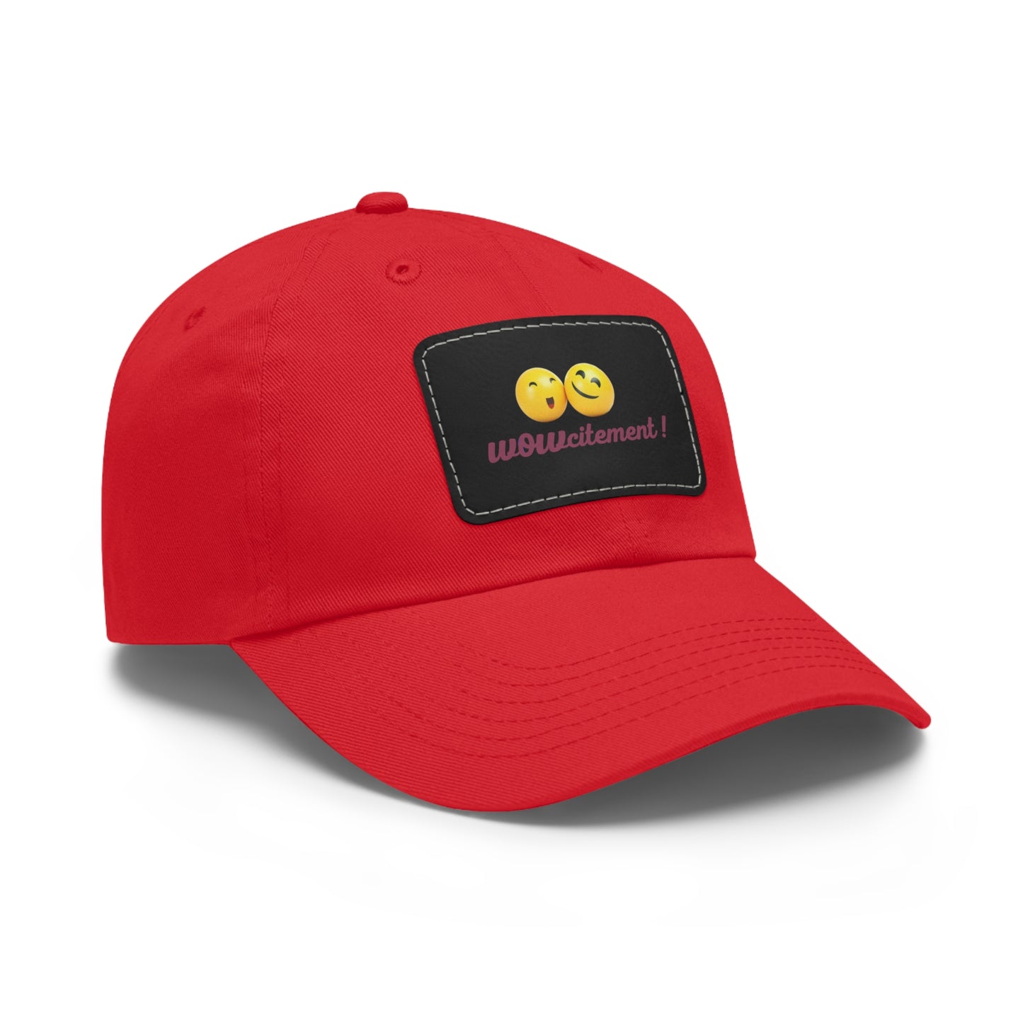 Wowcitement Dad Hat with Leather Patch (Rectangle)